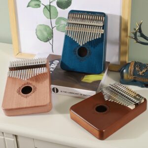 17-Key Mahogany Kalimba with Tuning Hammer