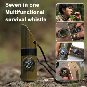7-in-1 Survival Whistle with Compass
